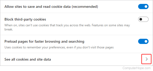 See all cookies and site data