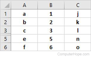Hidden row 4 in an Excel spreadsheet