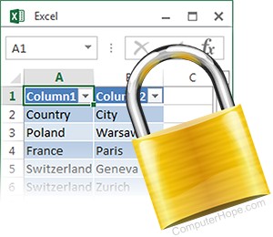 Protect and unprotect a cell or worksheet in Microsoft Excel