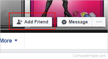 Facebook Add Friend button