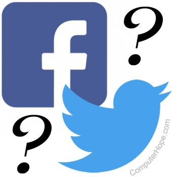 Логотипы Facebook и Twitter