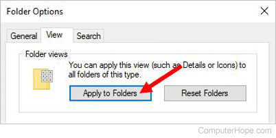 Apply current folder display to all subfolders.