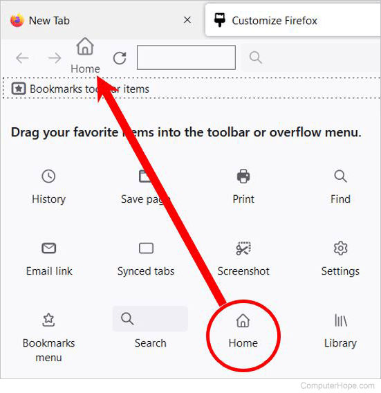 How to Display the Home Button in My Browser