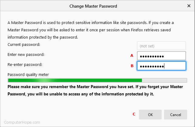 Change master password.