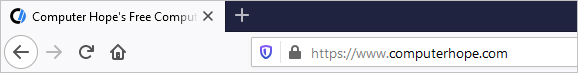 Computer Hope in the address bar of Firefox.