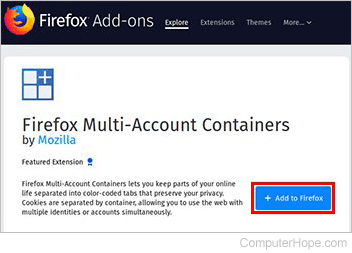 Click 'Add to Firefox' on the add-on page at the Firefox website.