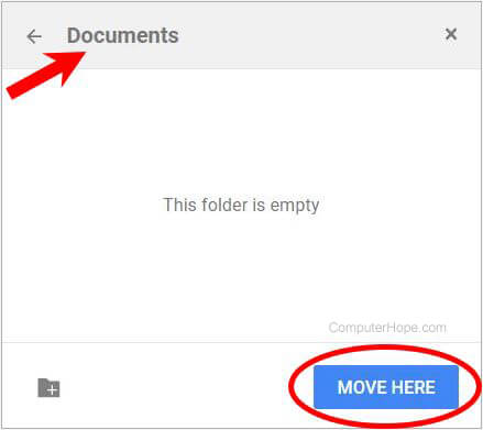 Move files to a new folder on Google Drive