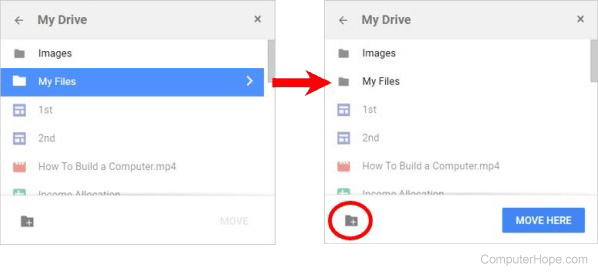 Move copied files on Google Drive to new folder