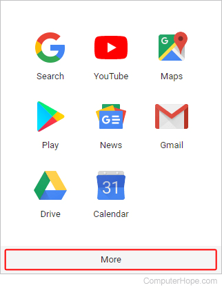 More options in Gmail