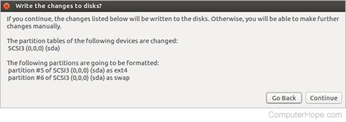 Installing Ubuntu confirmation 2