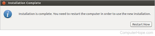 Ubuntu installer complete