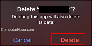 iPad app delete