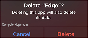 Delete Edge confirmation