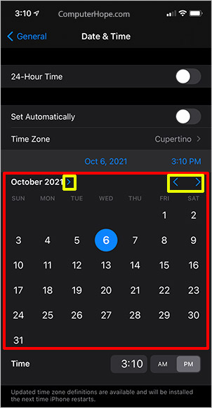 iPhone-Kalender