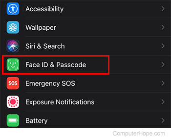 iPhone face id and passcode