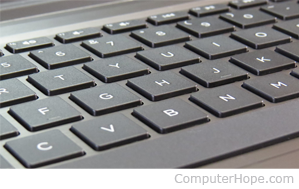 Laptop computer keyboard.