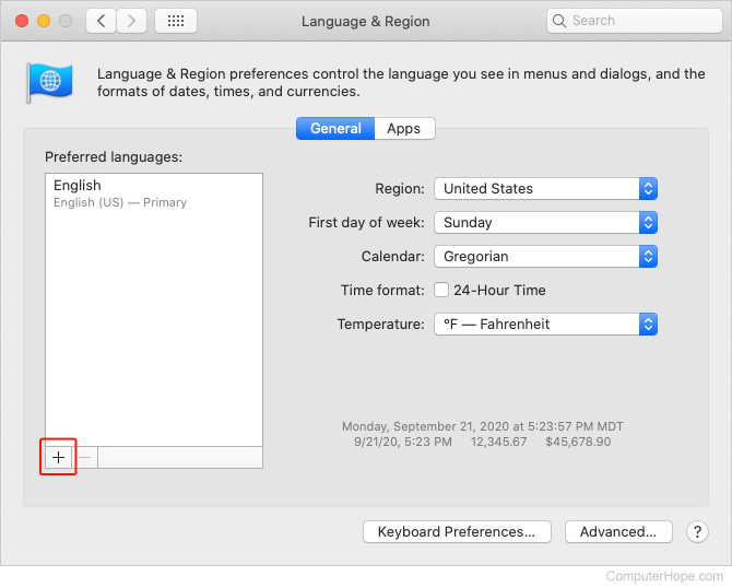 Add languages to macOS.