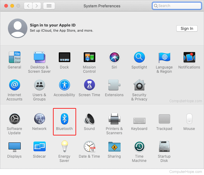 Bluetooth shortcut