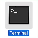 Ícone do terminal no macOS.