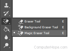Photoshop magic eraser