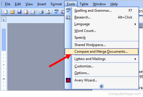 Merge Microsoft Word document