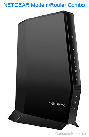 NETGEAR modem/router combo.