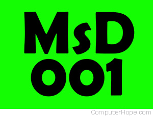 MSCD001 error