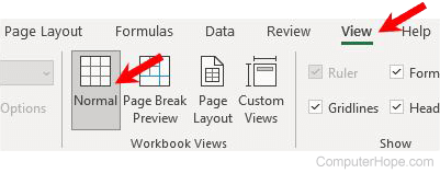 Close header and footer edit mode in Microsoft Excel