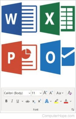 Microsoft Office program font settings