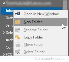 Create new folder inside the Inbox