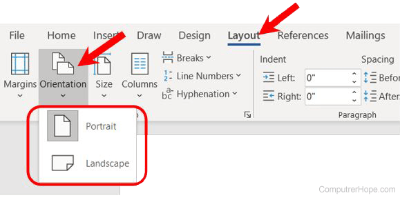 Change page orientation for entire document in Microsoft Word