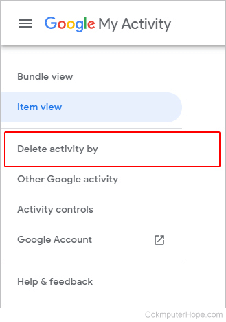 Delete activity by button.