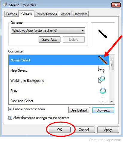 Custom Cursor for Windows - Change your regular mouse pointer to a