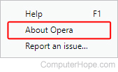 About Opera selector.