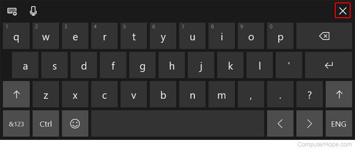 Windows 10 on-screen keyboard