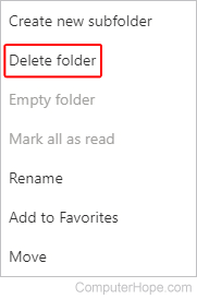 Delete folder