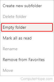 Empty folder selector