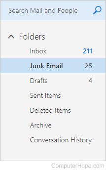Junk Email selector