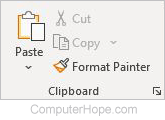 powerpoint home clipboard