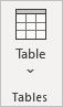 powerpoint insert tables