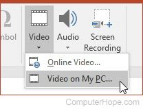 Insert video into a PowerPoint slide