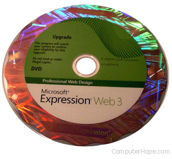Microsoft Expression CD with hologram