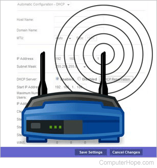 Illustration: Configuring a Wi-Fi router.