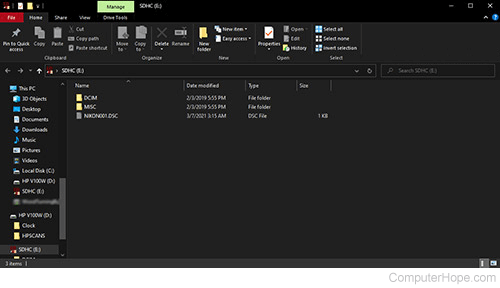SD card files shown in Windows Explorer.