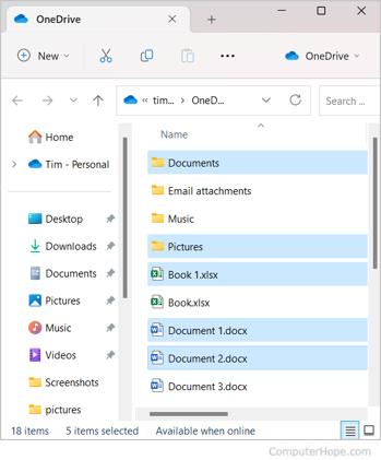 Multiple files and folders selected in File Explorer.