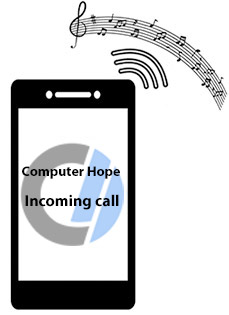 Smartphone incoming call ringtone
