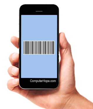 Smartphone with barcode