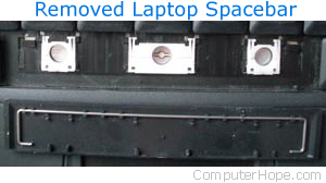 Laptop spacebar key