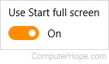 Start full screen