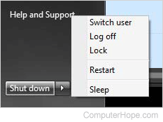 Switch users in Windows